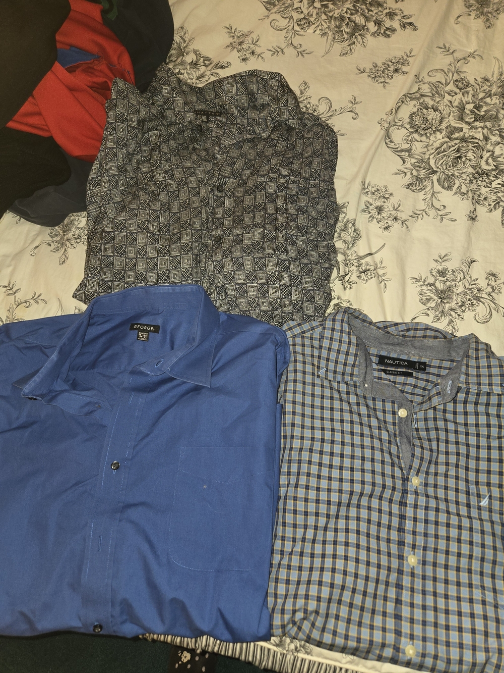 Nautica Blue Plaid Button-Down Shirt